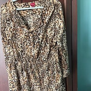 Merona Animal Print Long Sleeve Dress